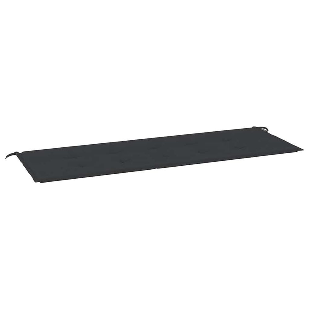 Coussin de banc de jardin noir 150x50x3 cm tissu oxford