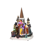 Luville collectables - village de noël miniature église avec chorale h27,5