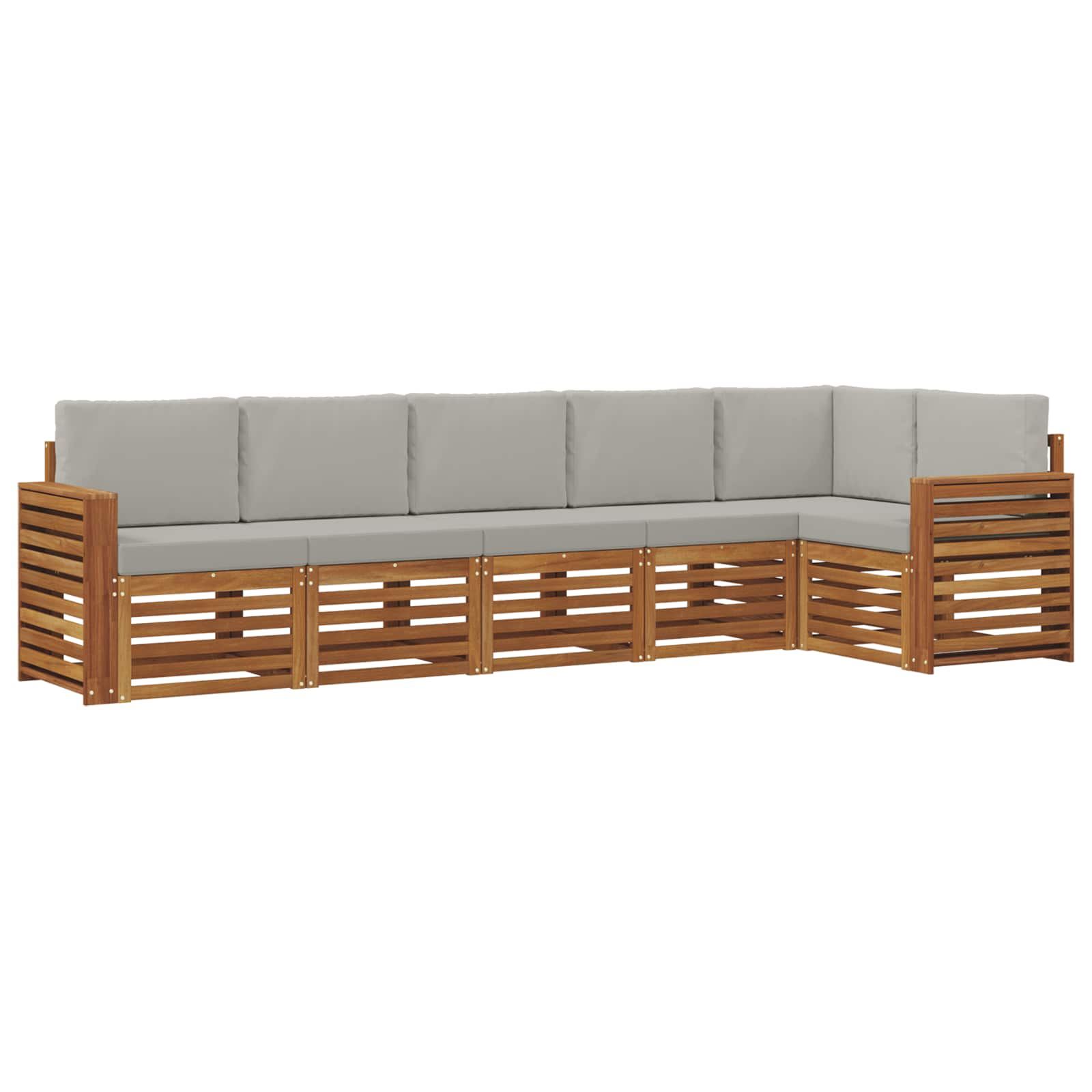 Ensemble de canapé d'angle 6 pcs gris naturel et clair