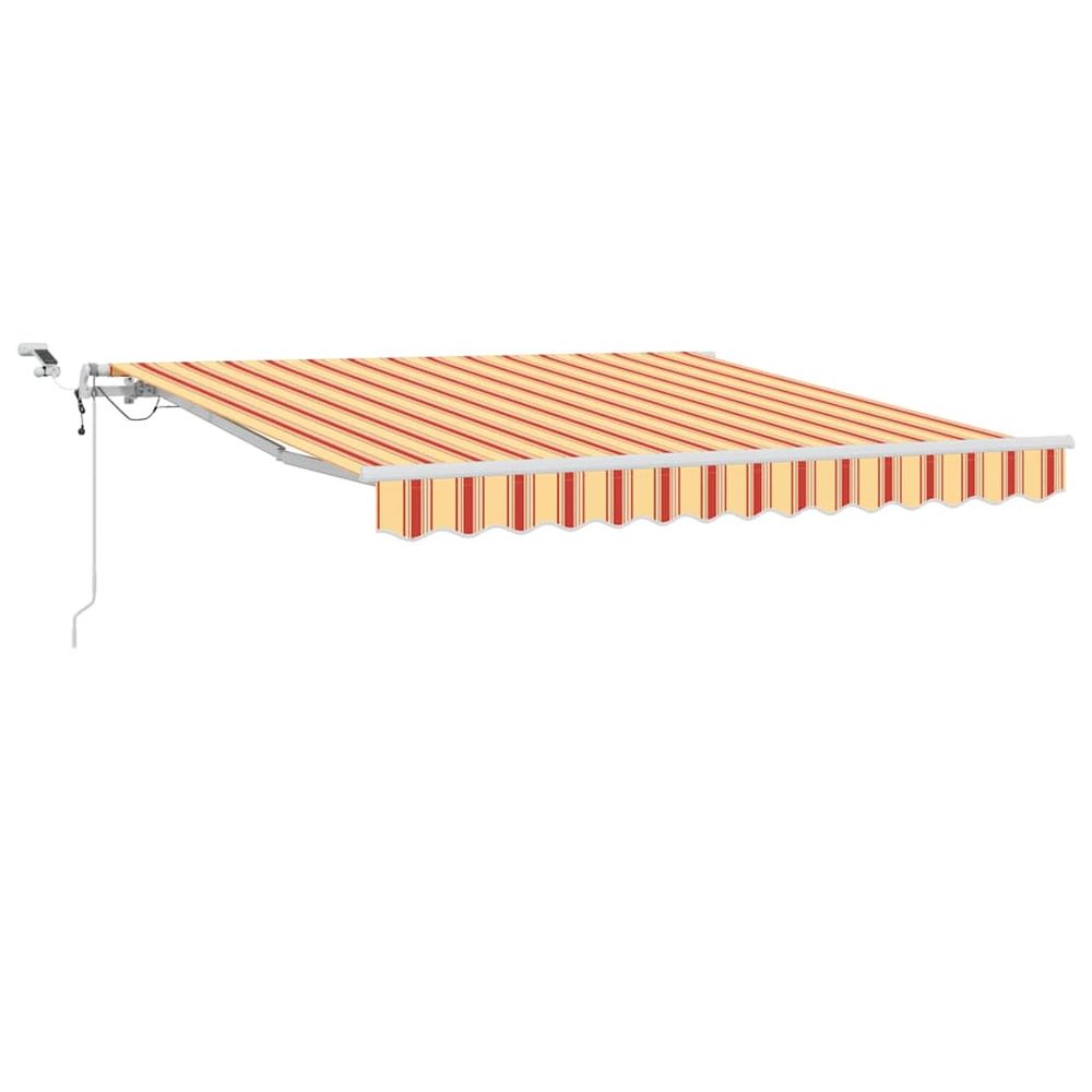 Auvent rétractable jaune et orange 350 x 250 cm polyester