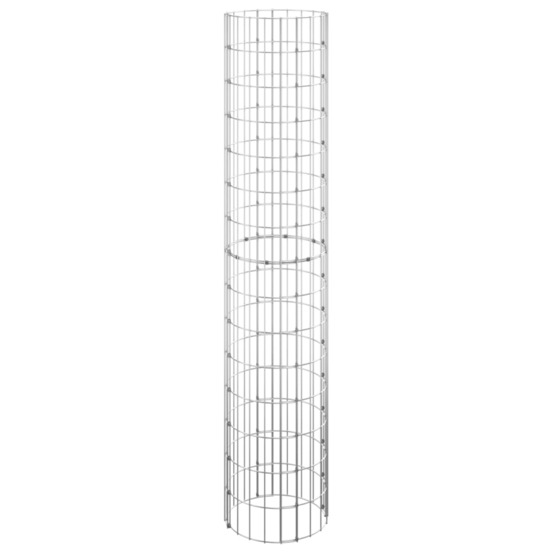 Poteau à gabion circulaire acier galvanisé ø30x150 cm