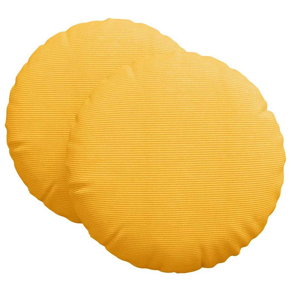Coussins de siège 2 pc tissu en velours côtelé jaune clair