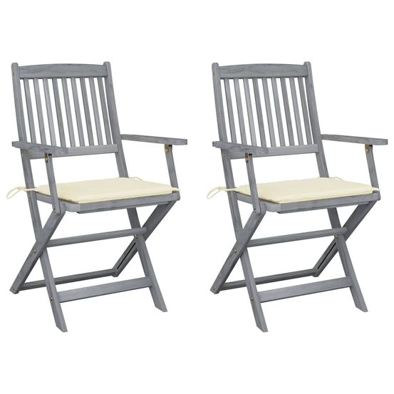 Chaises pliables d'extérieur 2 pcs
