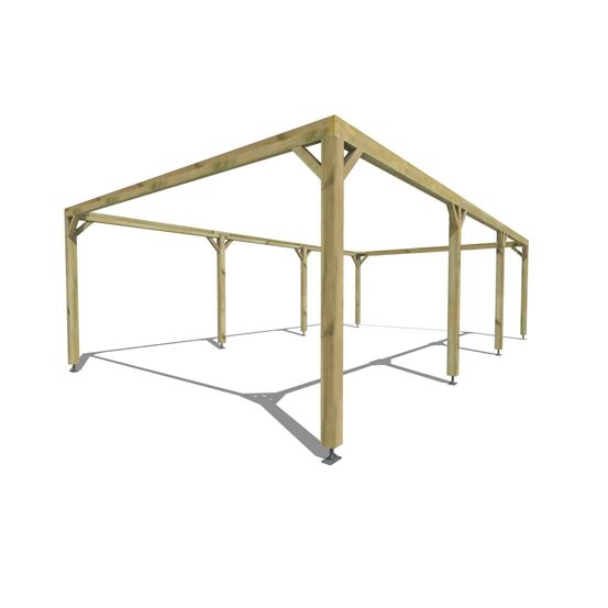 Pergola bois • 9m x 5m • indépendante • cadre simple • livraison comprise