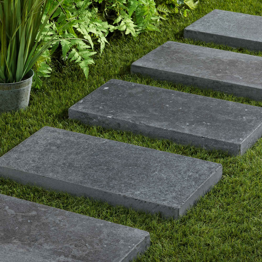 Pas japonais rectangle pierre d'egypte grise 60x30x5 cm (à l'unité) - ro'ma nature