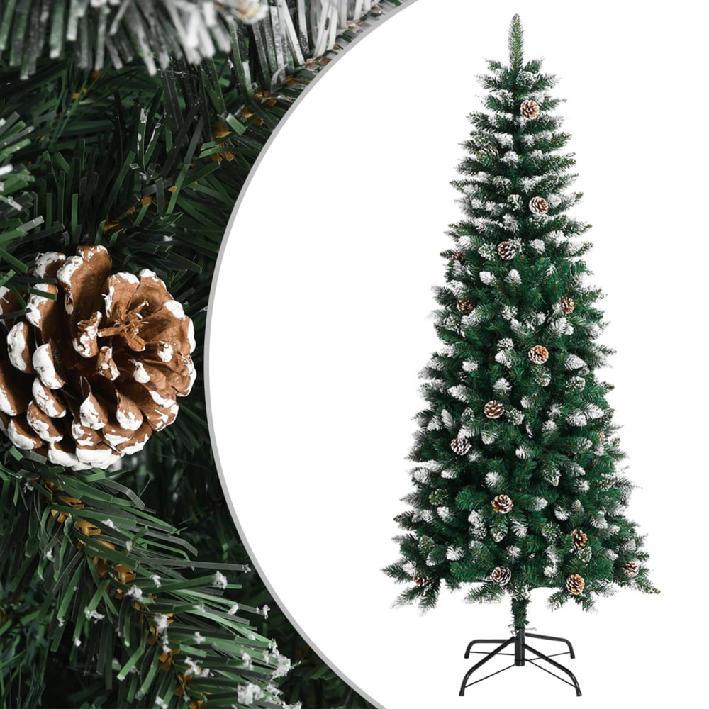 Sapin de noël artificiel avec support vert 180 cm pvc