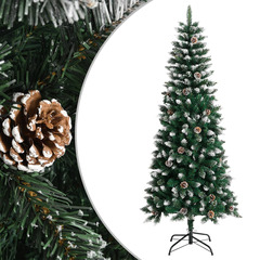 Sapin de noël artificiel avec support vert 180 cm pvc