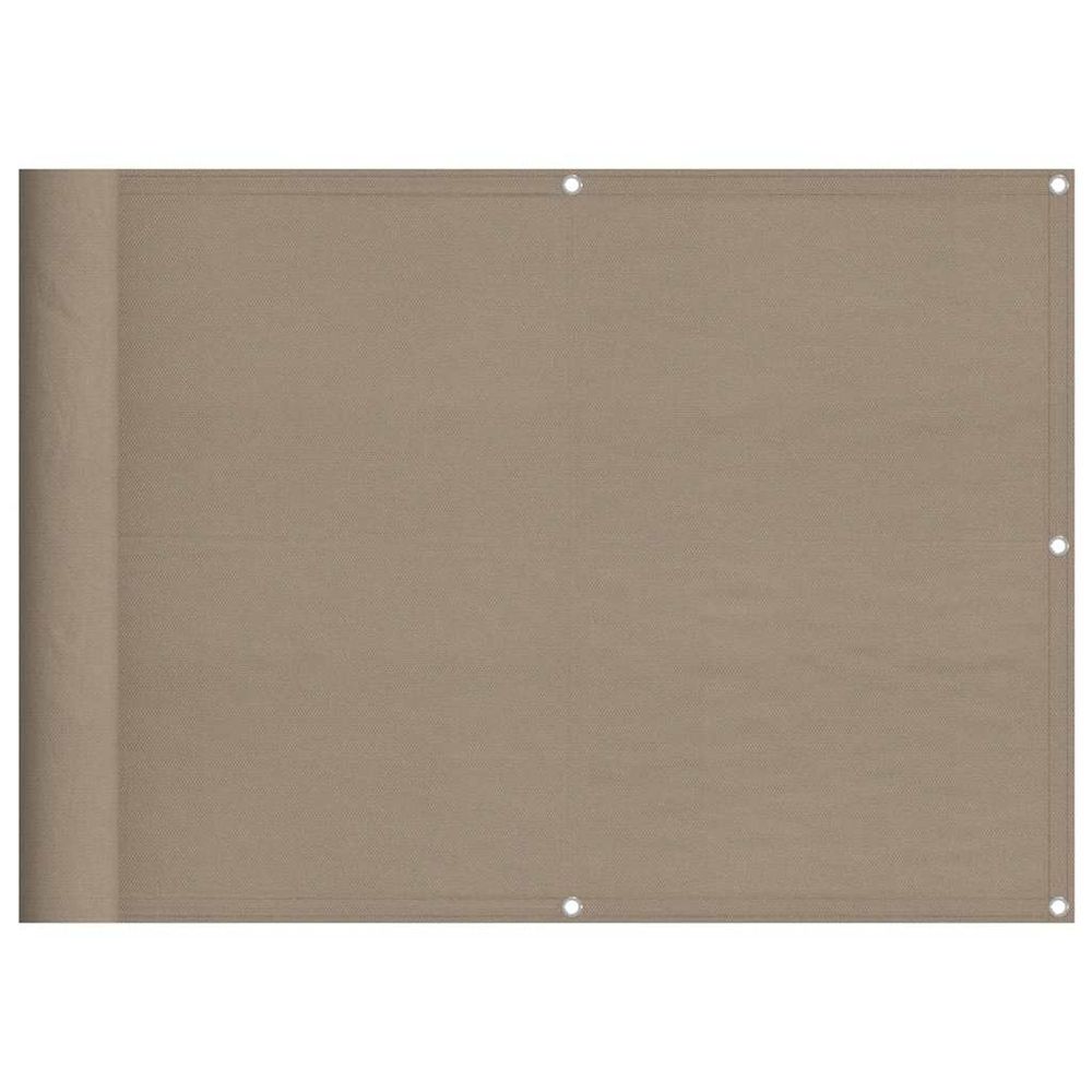 Écran de balcon taupe 75x800 cm 100% polyester oxford