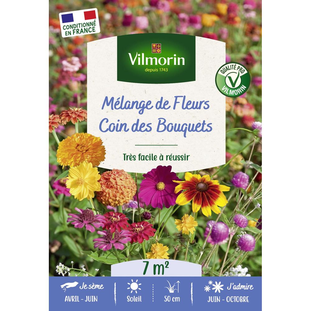 Coin bouquets - 7 m² - mélange de fleurs