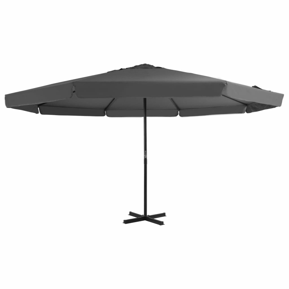 Parasol avec mât en aluminium 500 cm anthracite