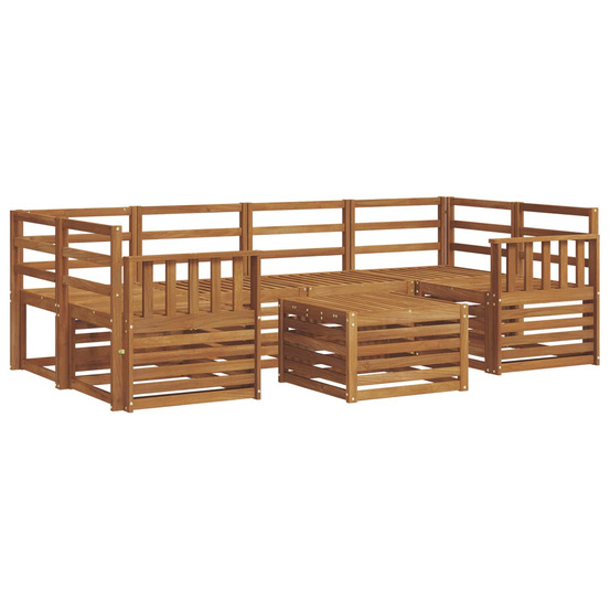 Ensemble de canapés d'extérieur 7 pcs naturel