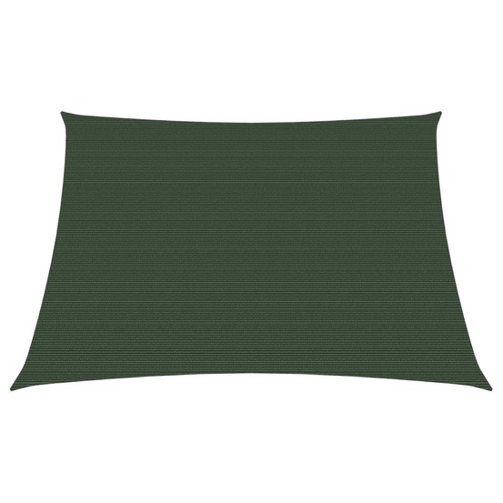 Voile d'ombrage 160 g/m² 3/4 x 2 m pehd vert foncé