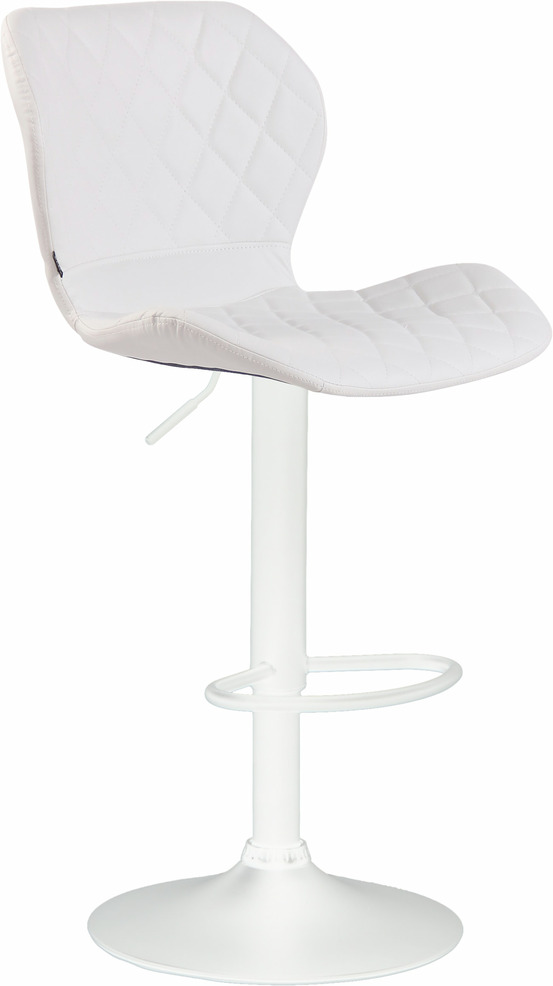 Tabouret de bar liège simili cuir blanc