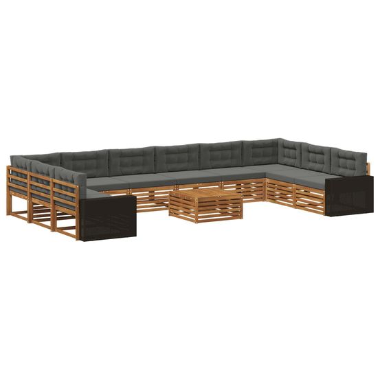 Ensembles de canapés 11 pc bois d'acacia massif