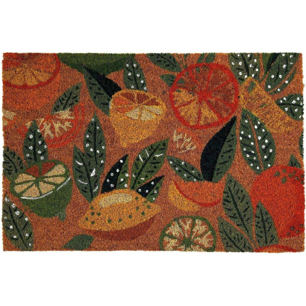 Paillasson en fibres de coco agrumes 60 x 40 cm