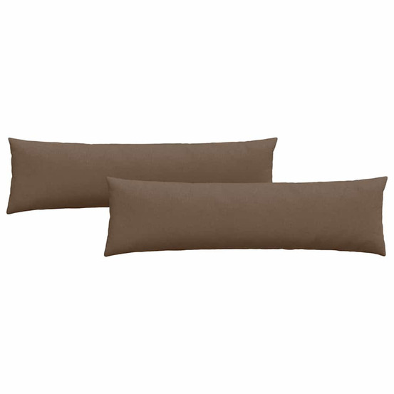 Coussins de canapé 2 pcs marron 145 x 40 cm tissu