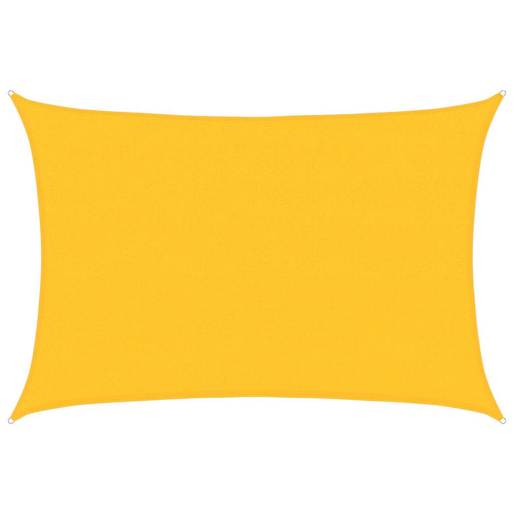 Voile d'ombrage 160 g/m² rectangulaire jaune 4x6 m pehd
