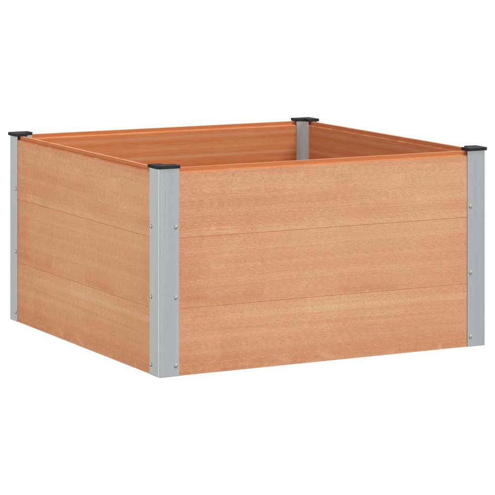 Jardinière surélevée marron 100 x 100 x 54 cm wpc et aluminium