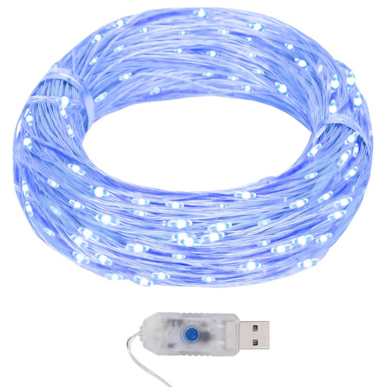 Guirlande lumineuse micro led 40m 400 led bleu 8 fonctions