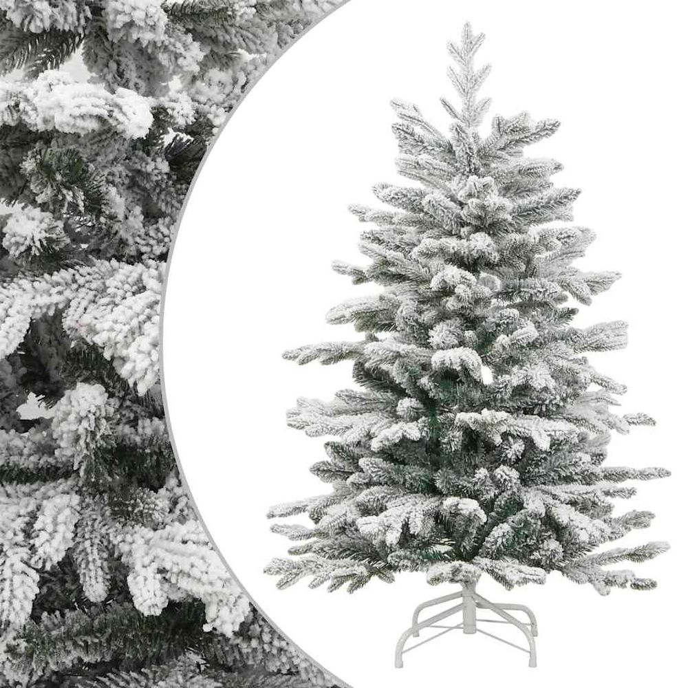 Grand sapin de noël réaliste floqué neige 210 cm pe