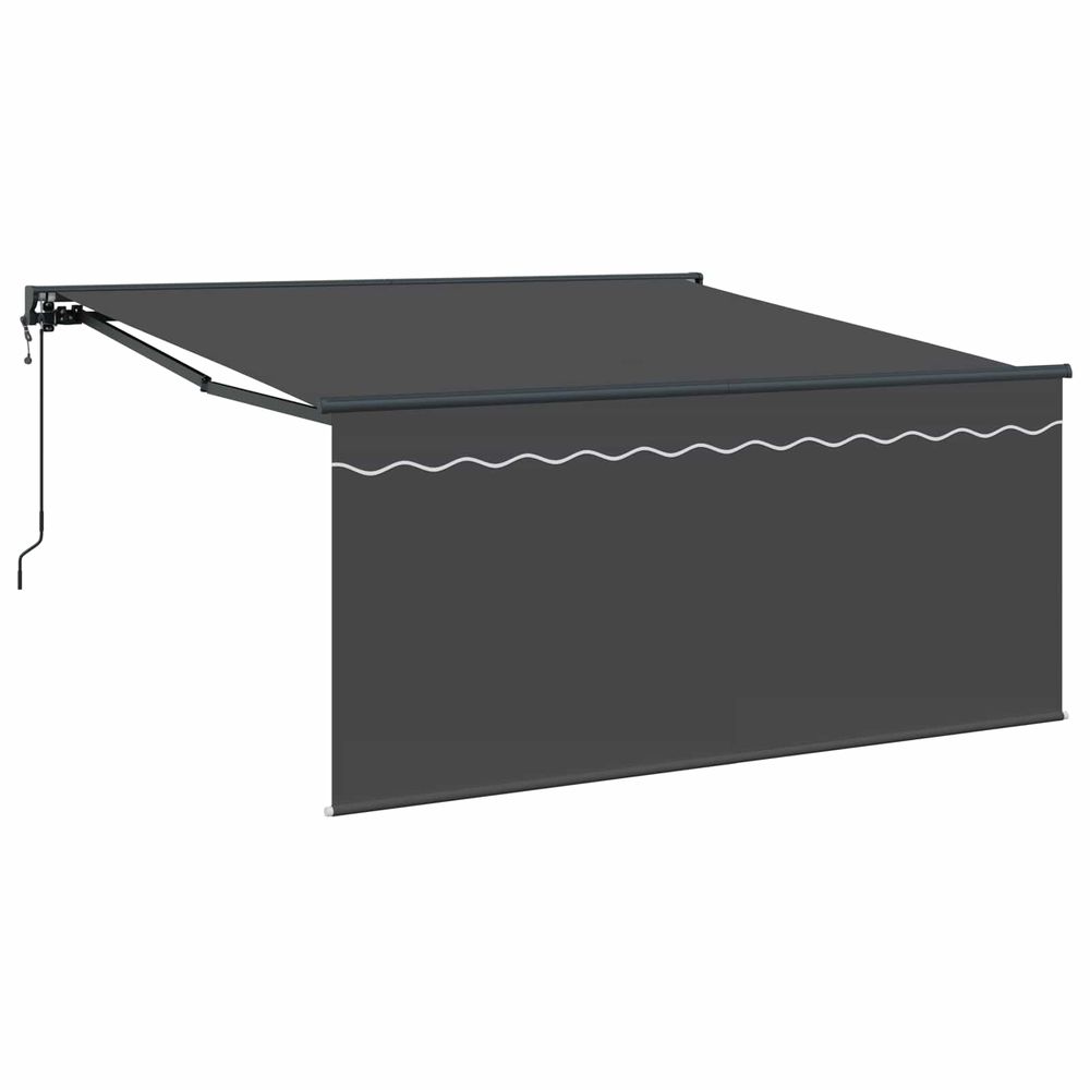 Auvent rétractable anthracite 300 x 250 cm