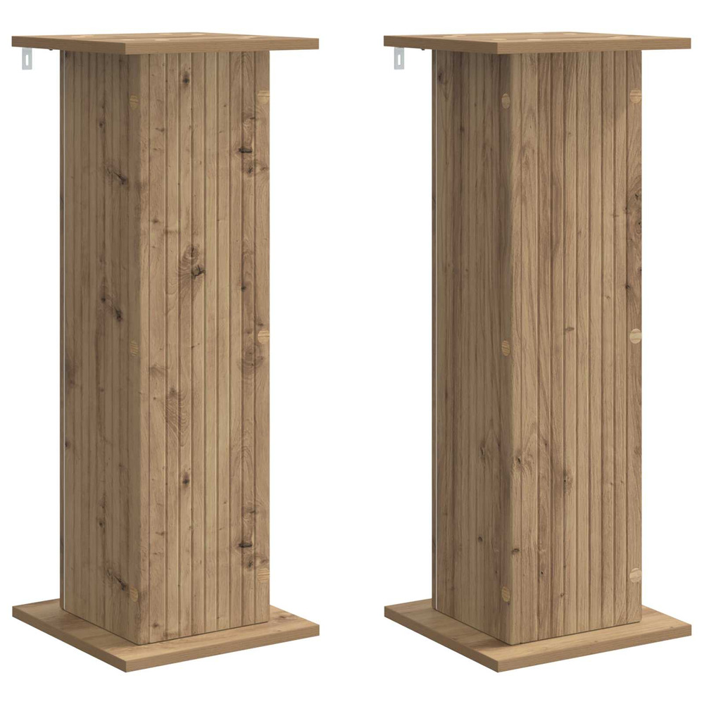 Support de plante 2 pcs chêne artisanal 30,5 x 30 x 80,5 cm