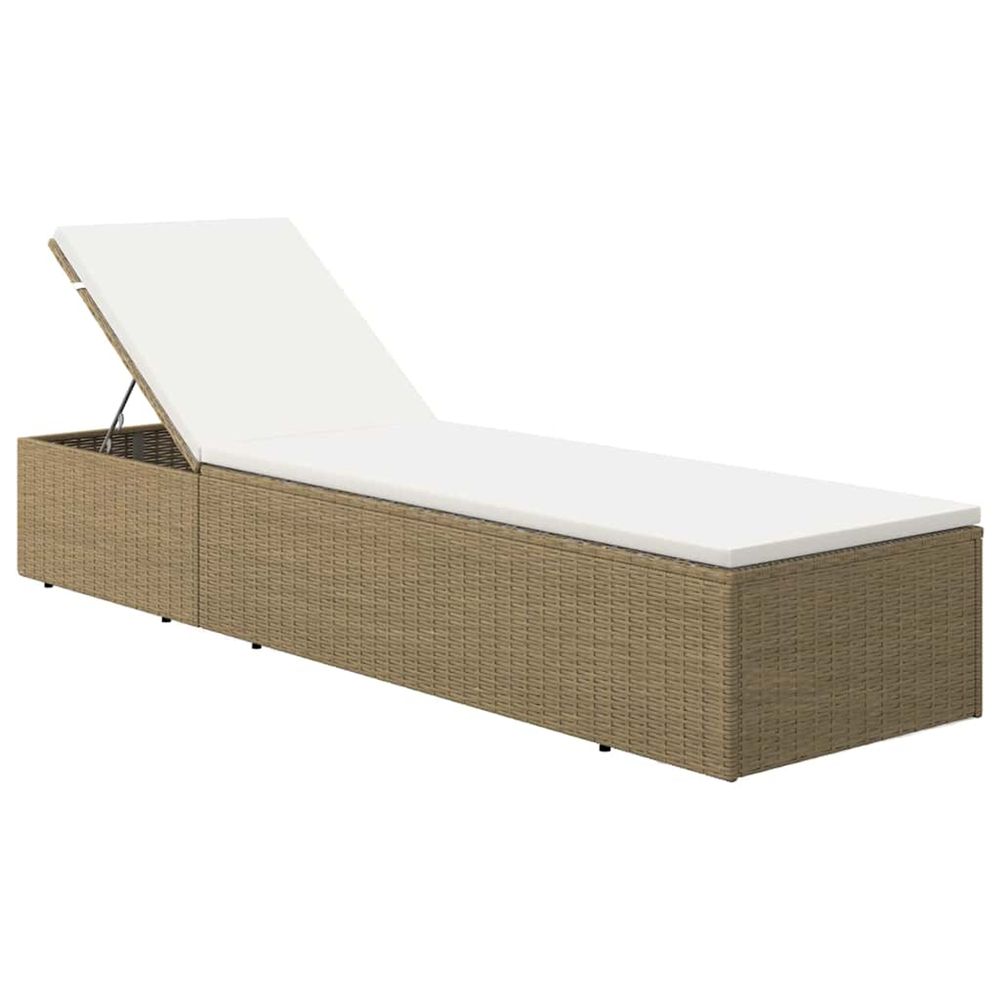 Chaise longue RÃ©sine tressÃ©e Marron et