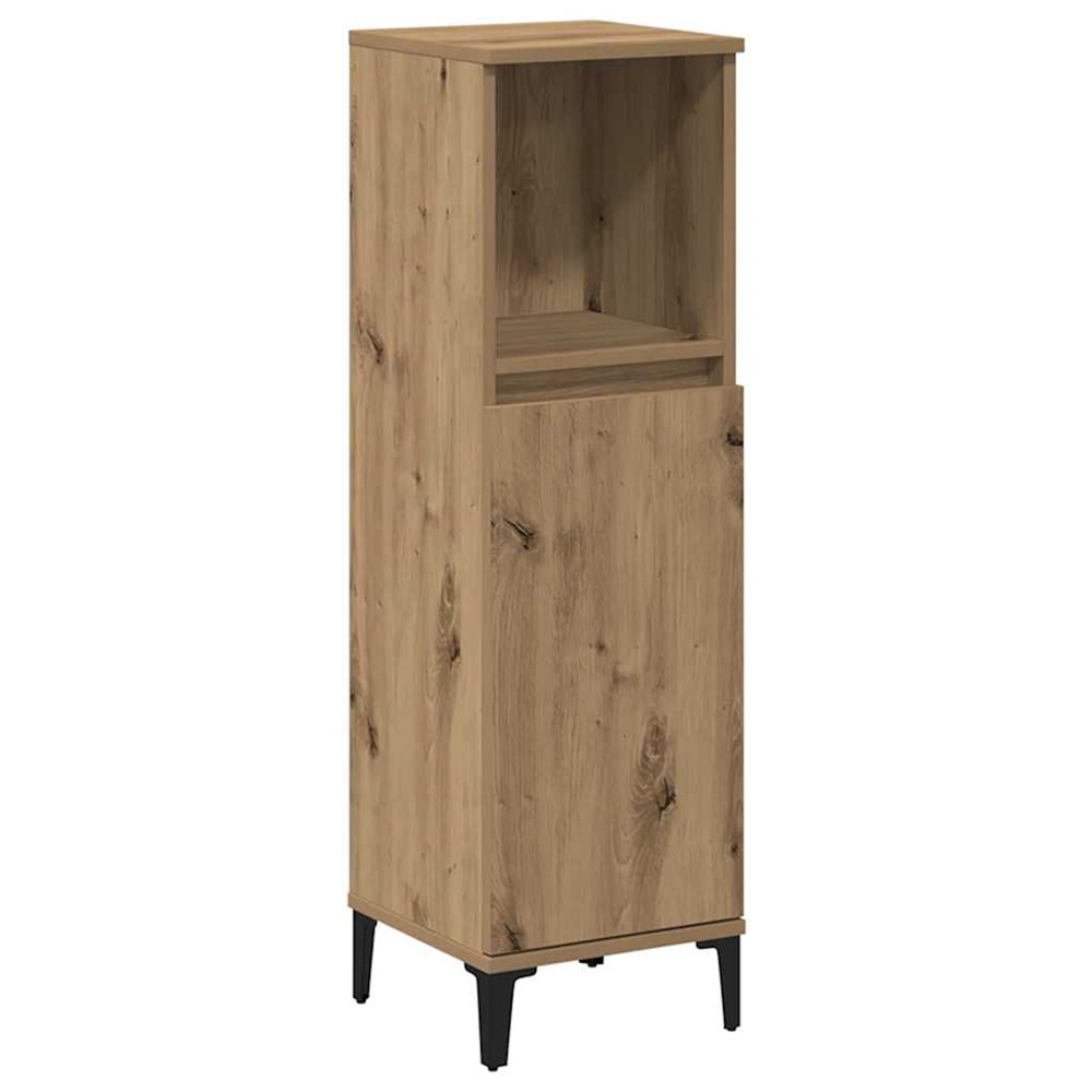 Armoire de salle de bain chêne artisanal 30x30x100 cm