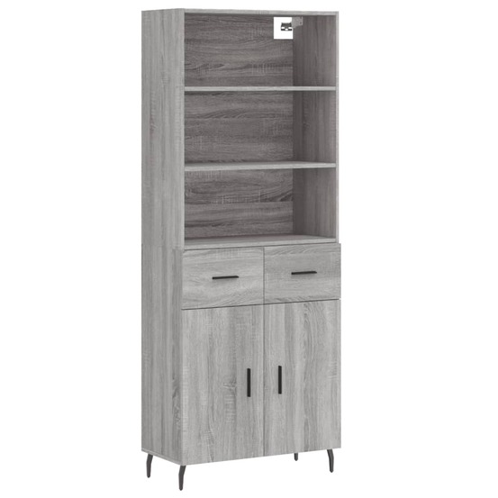 Buffet bahut commode armoire meuble de rangement organisateur cuisine salle de séjour salon haut sonoma 69,5 x 34 x 180 cm bo