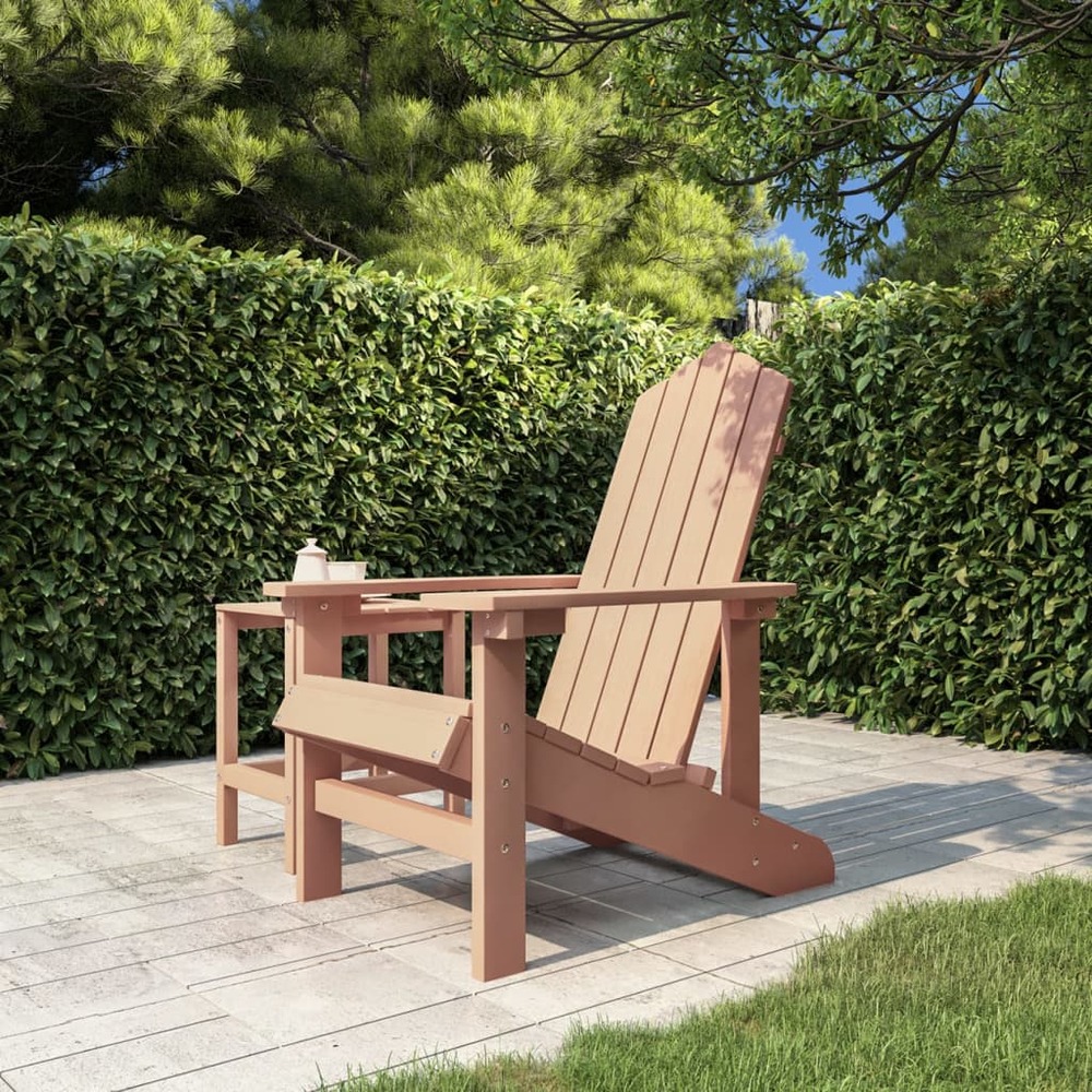 Chaise adirondack de jardin pehd marron
