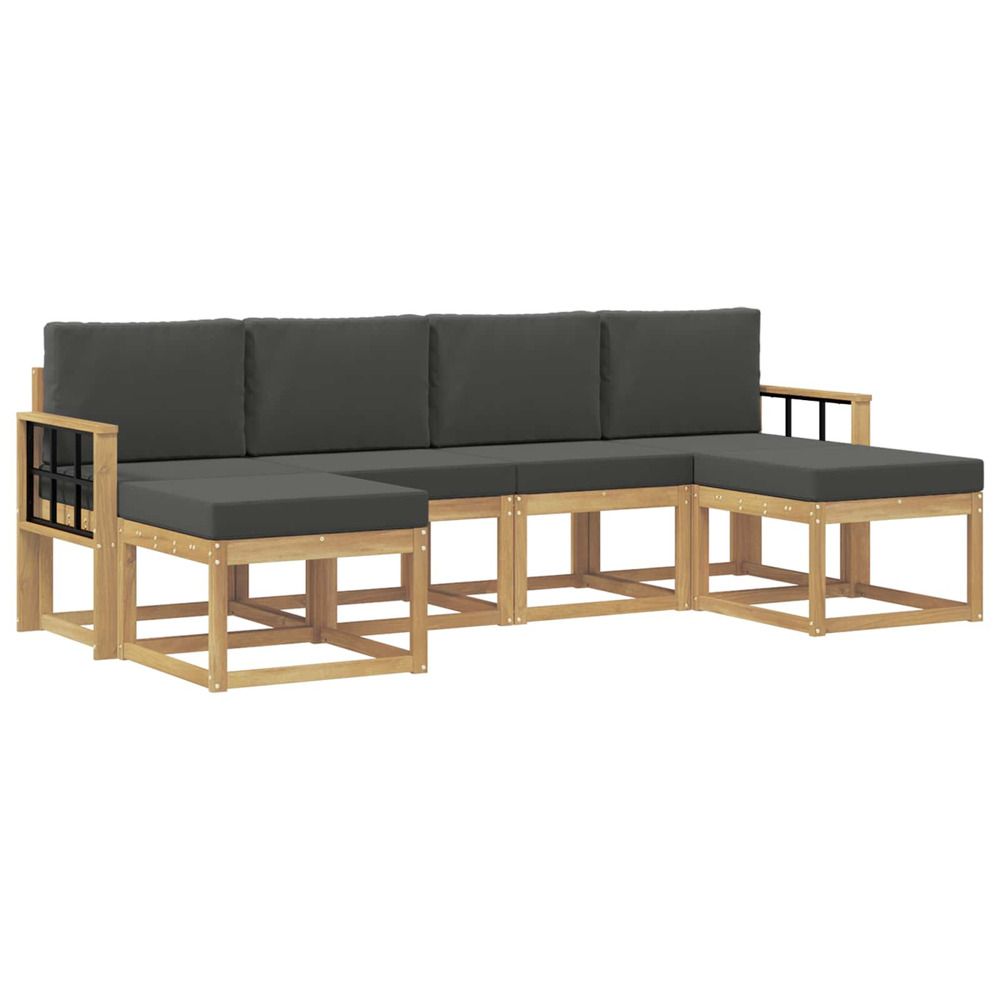 Ensemble de canapés d'extérieur 6 pc blanc et anthracite