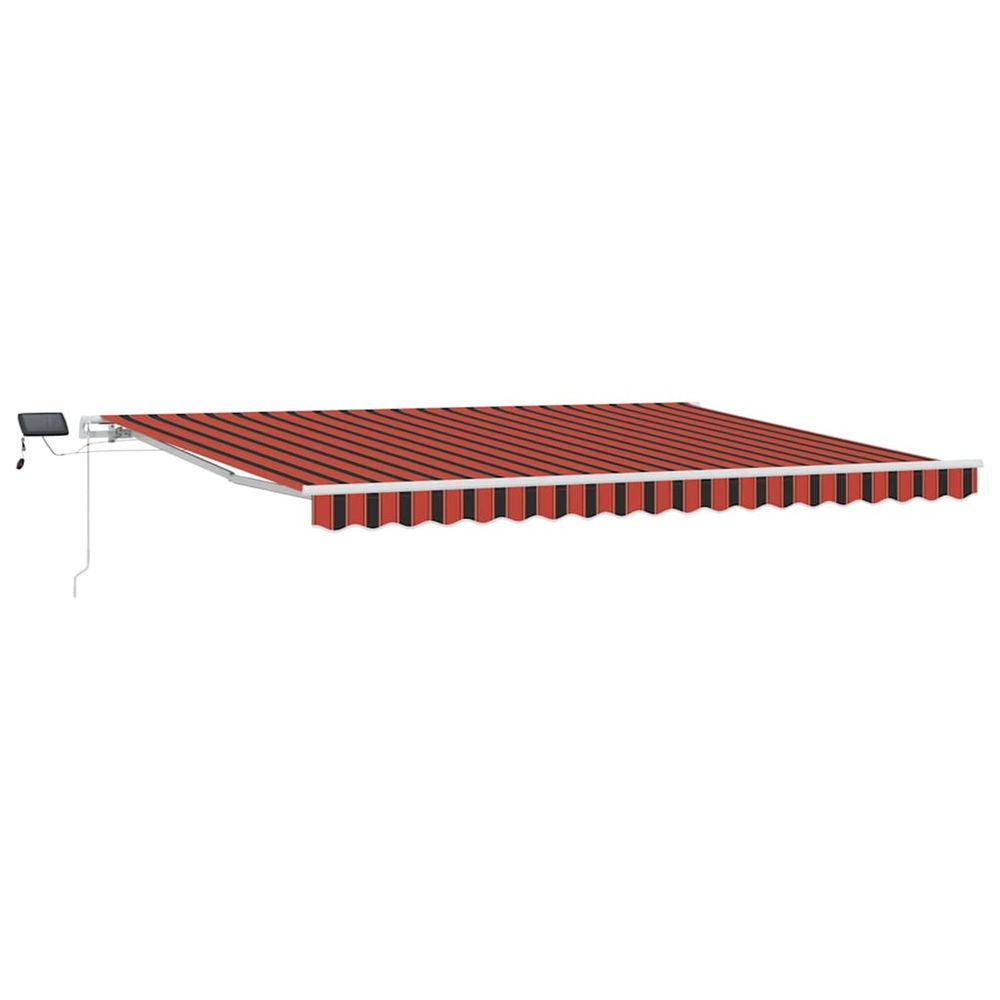 Auvent rétractable orange et marron 450 × 350 cm