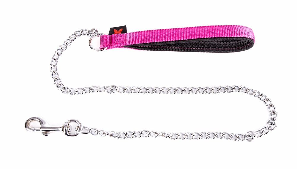 Martin sellier - laisse en chaîne pour chiens en nylon martin sellier - collection nylon uni - laisse avec une poignée confort