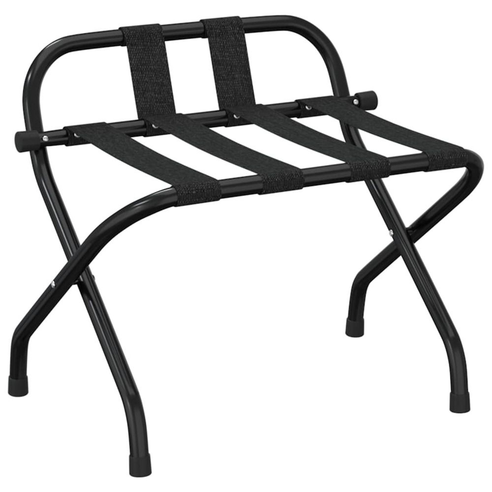 Porte-bagages avec dossier noir 56x39x52 cm