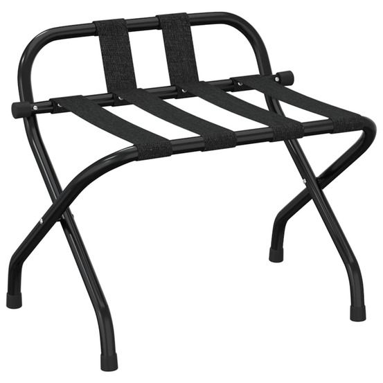 Porte-bagages avec dossier noir 56x39x52 cm