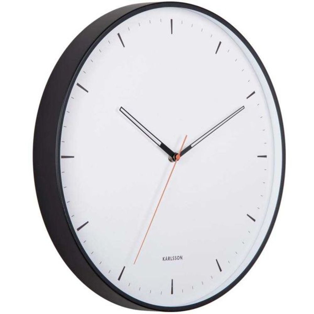 Horloge murale en métal calm noir