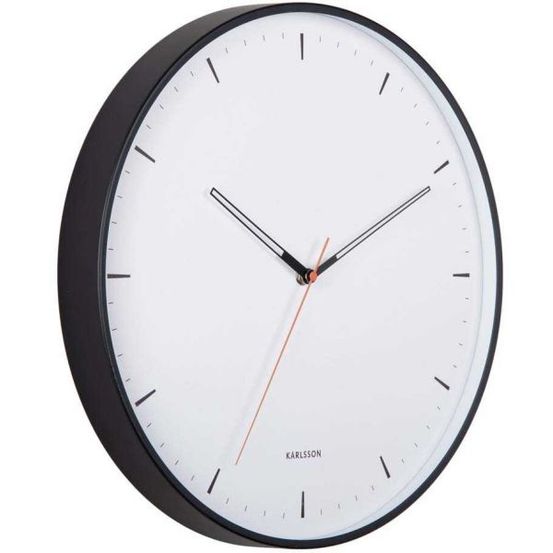 Horloge murale en métal calm noir