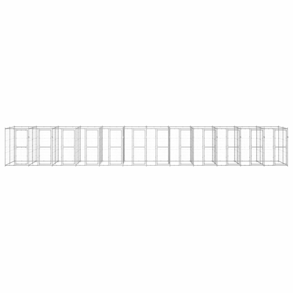 Chenil extérieur acier galvanisé 29,02 m²