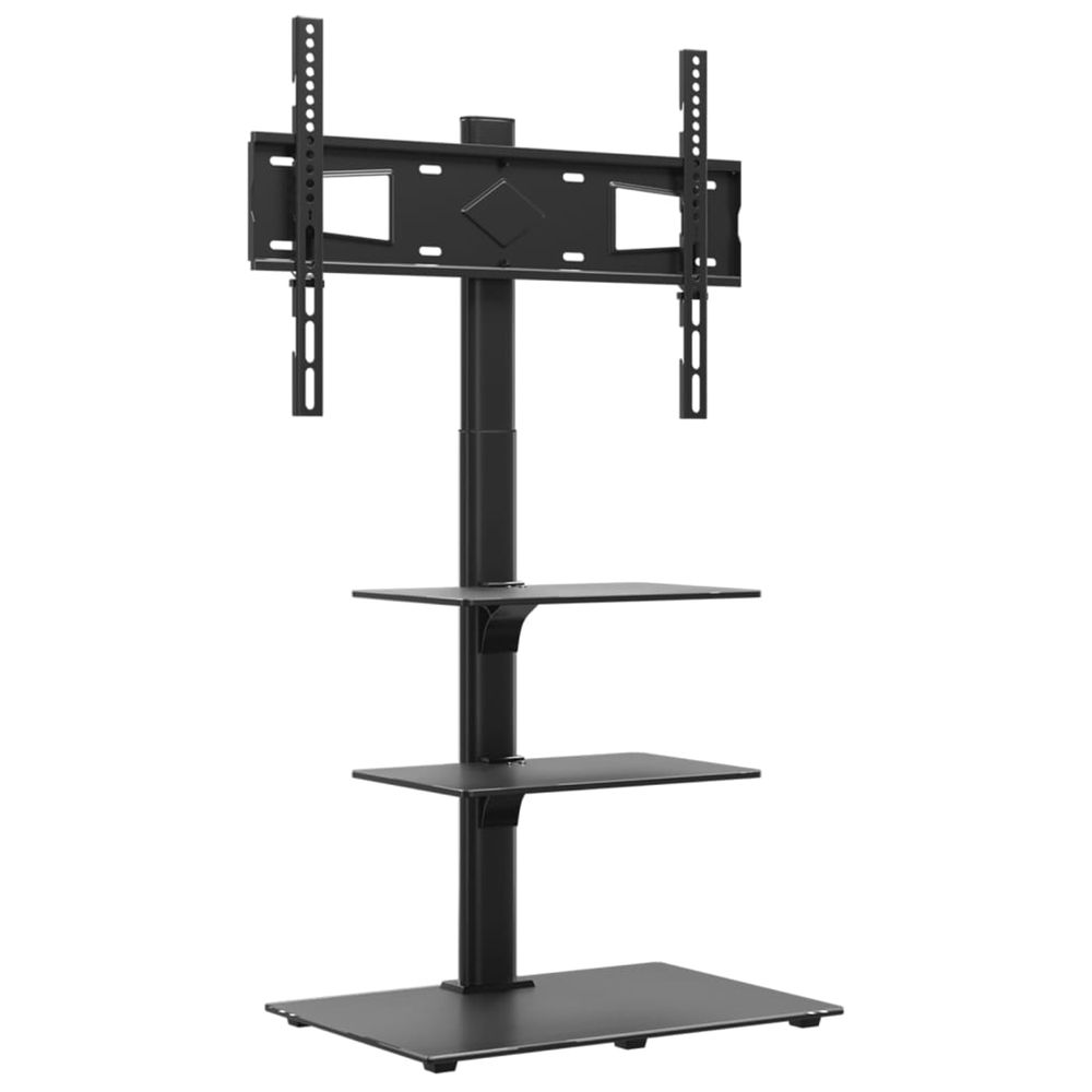Meuble tv d'angle 3 niveaux pour 32-65 pouces noir