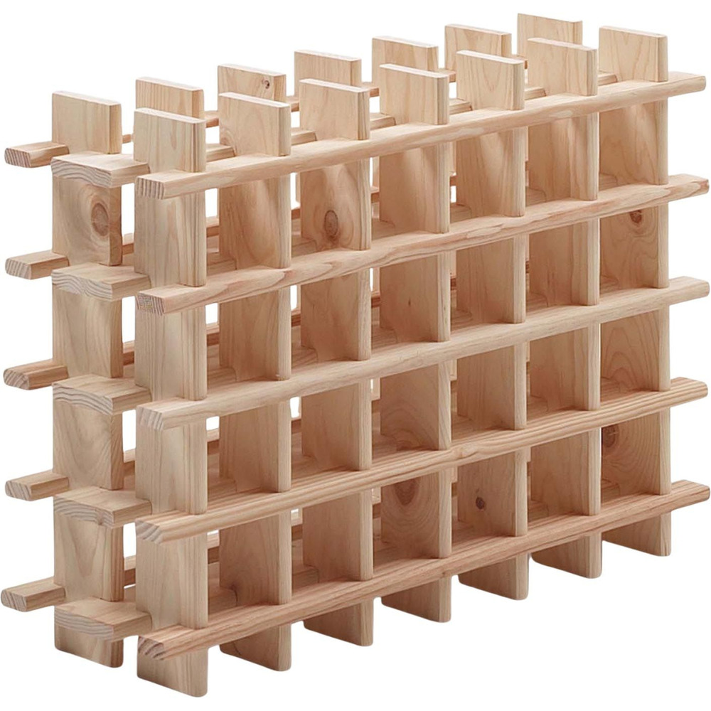 Casier à bouteilles en pin massif brut 24 bouteilles