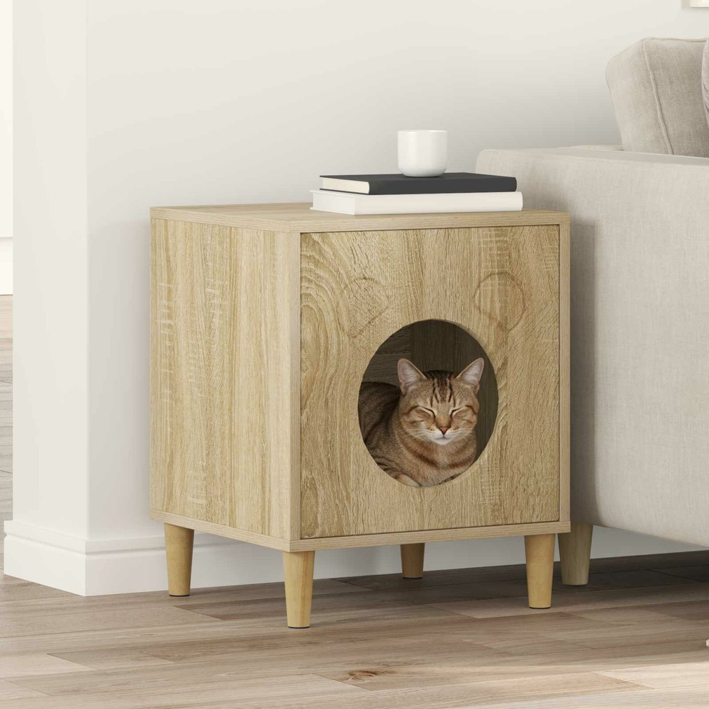 Maison pour chat sonoma 42,5 x 40 x 53 cm bois d'ingénierie