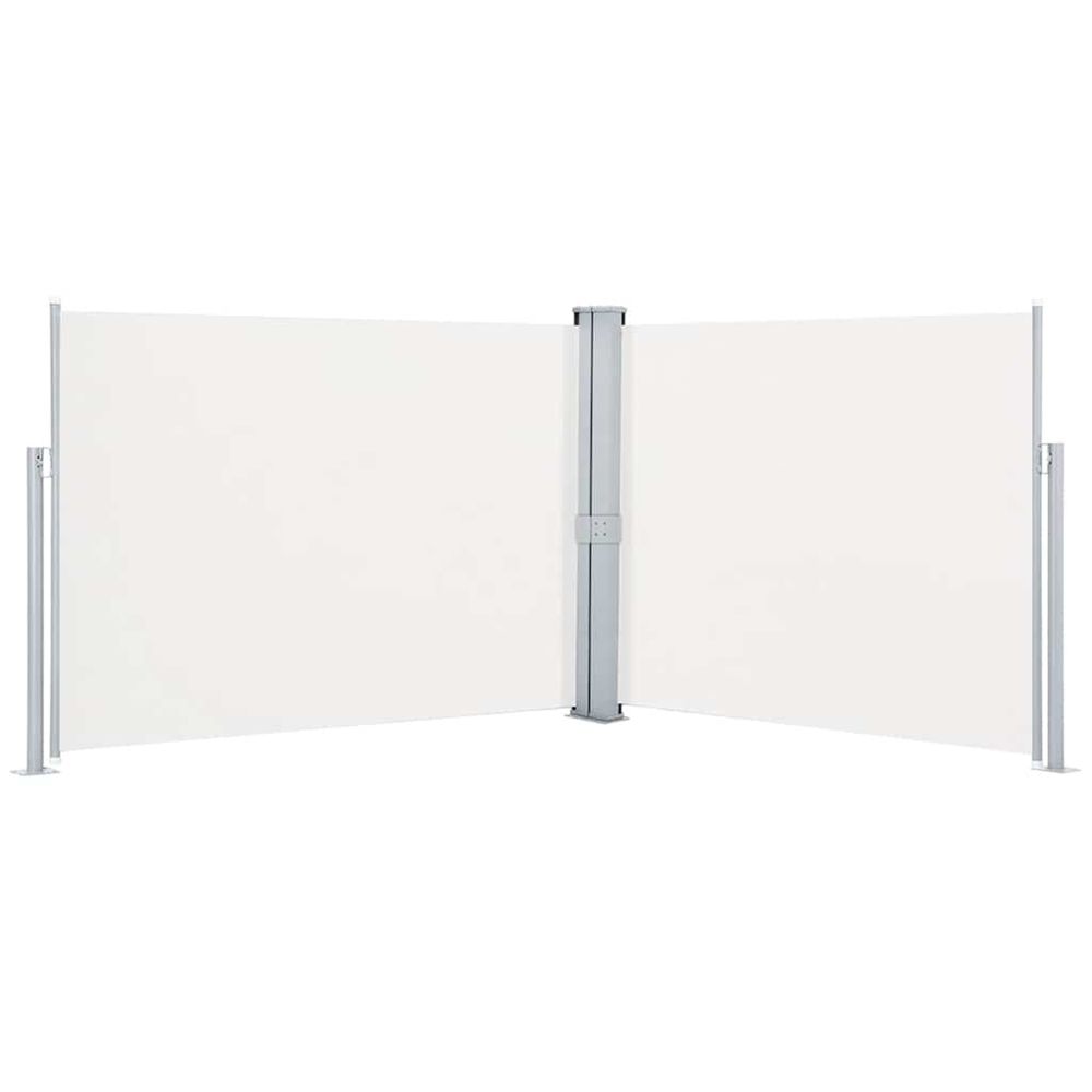 Auvent latéral rétractable crème 170 x 1000 cm