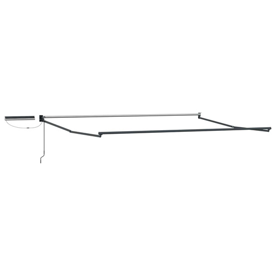 Cadre de store rétractable électrique anthracite 5 x 3 m acier