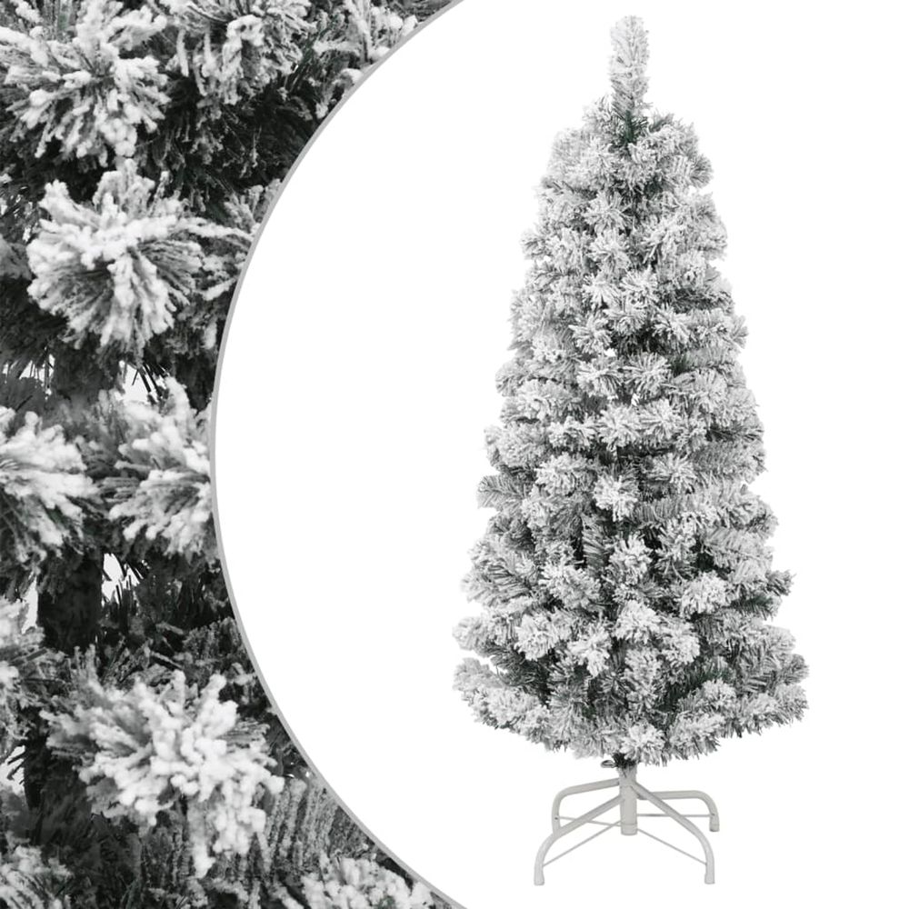 Sapin de noël artificiel à charnières avec neige floquée 150 cm