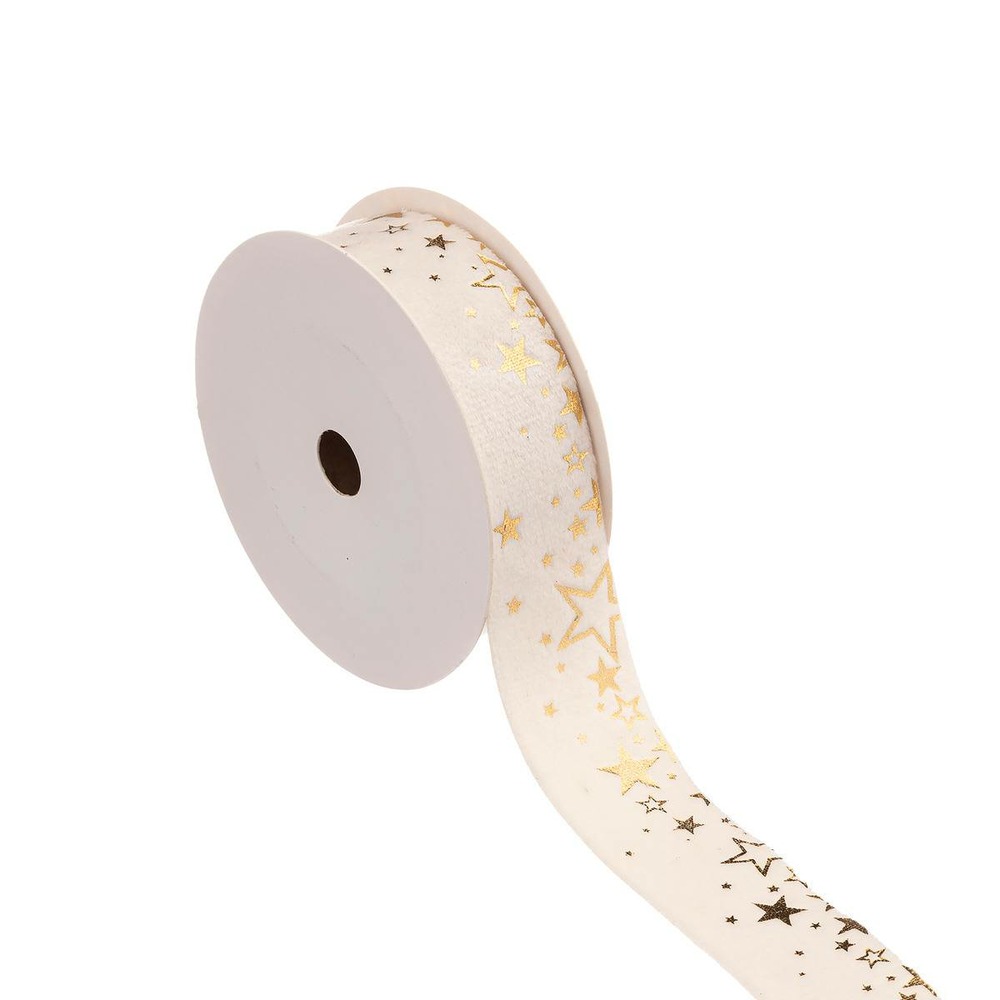 Ruban velours 25mm l.3 m assorti