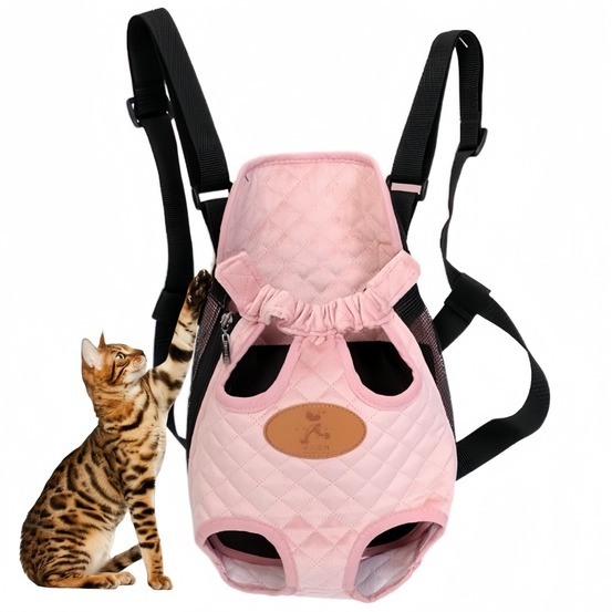 Sac à dos pour chat et aux chiens -rose corail-xl (5-6kg)