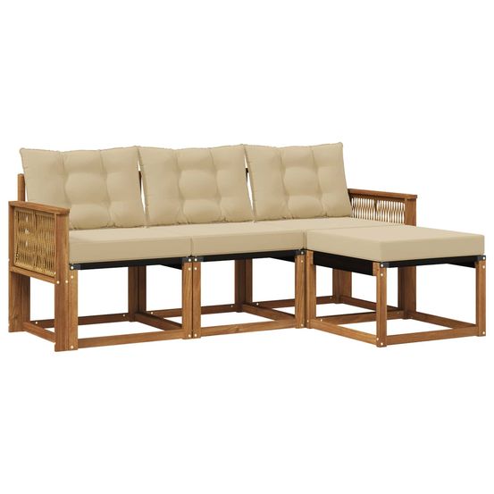 Ensemble de canapés d'extérieur 4 pc naturel et beige
