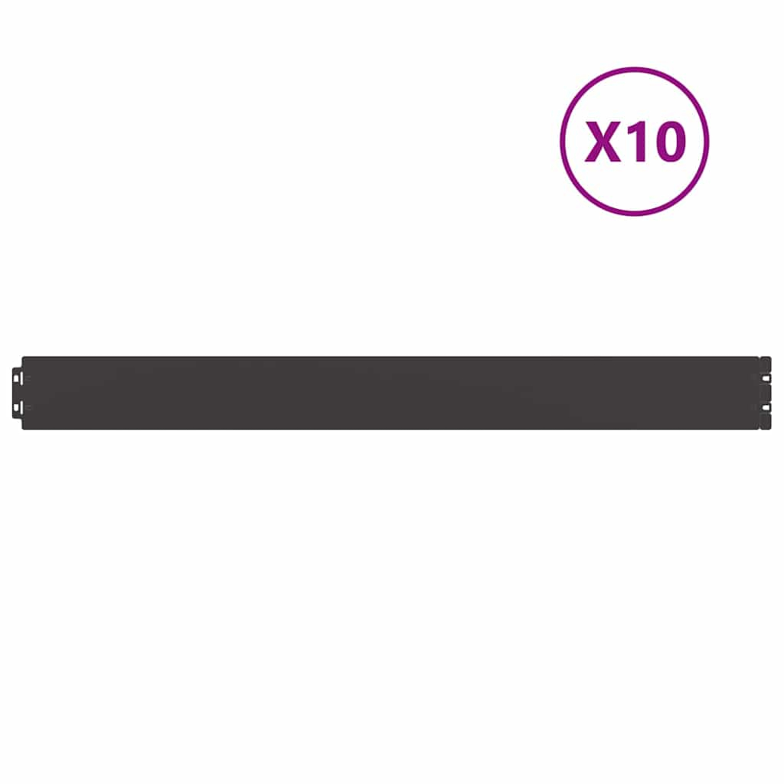 Bordures de pelouse 10 pcs noir 10x103 cm acier laminé à froid