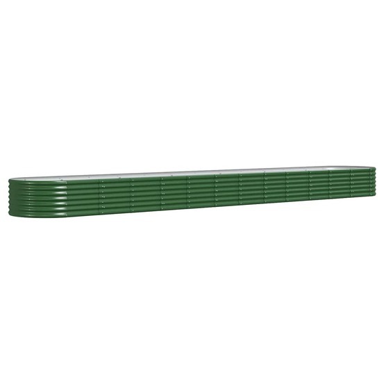 Lit surélevé de jardin acier galvanisé 512x80x36 cm vert