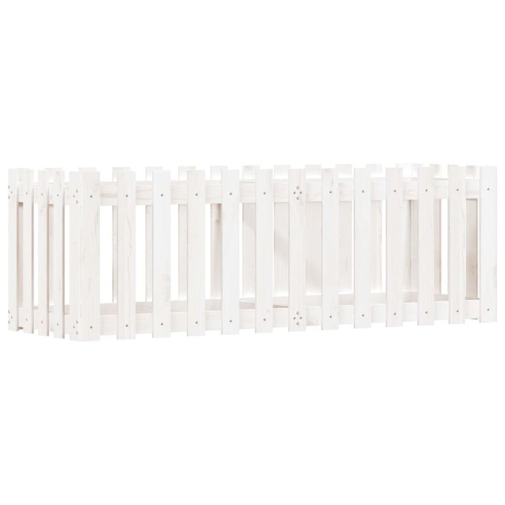 Lit surélevé de jardin design de clôture 150x50x50cm pin massif